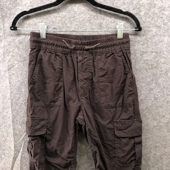 Gap Boys XL (12) Lined Cargo Jogger Pants Brown Cotton Fall Winter Pull On - Picture 4 of 9